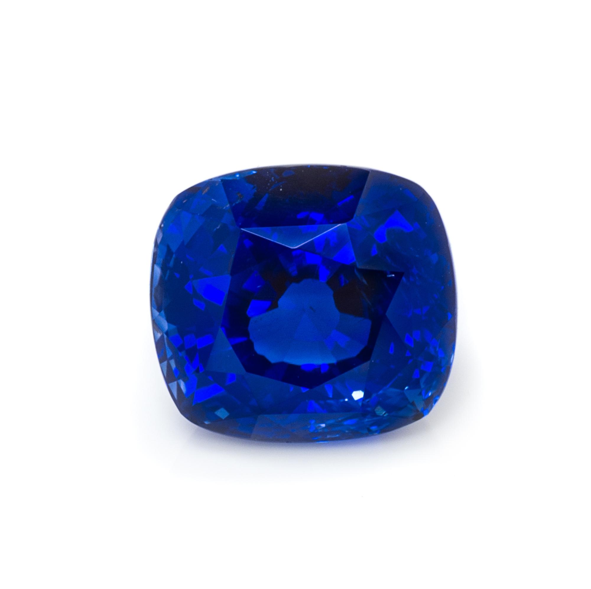 A 3.79 Carat Cushion Cut Sapphire,