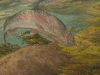 Two Works: Outlet, Lake Rotaroa , 1997, oil on board and Fish in the Stream, oil on canvas