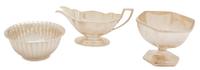 Three American Silver Articles, Various Makers, comprising a Gorham sauce boat and fluted bowl (dedicated on base), and a J.E. Caldwell