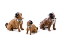 Three German Porcelain Models of Pugs