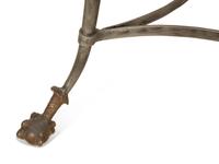 Pair of Empire Style Steel and Bronze Swan Gueridons — 19th/20th Century