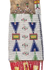 Sioux Beaded Hide Tobacco Bag