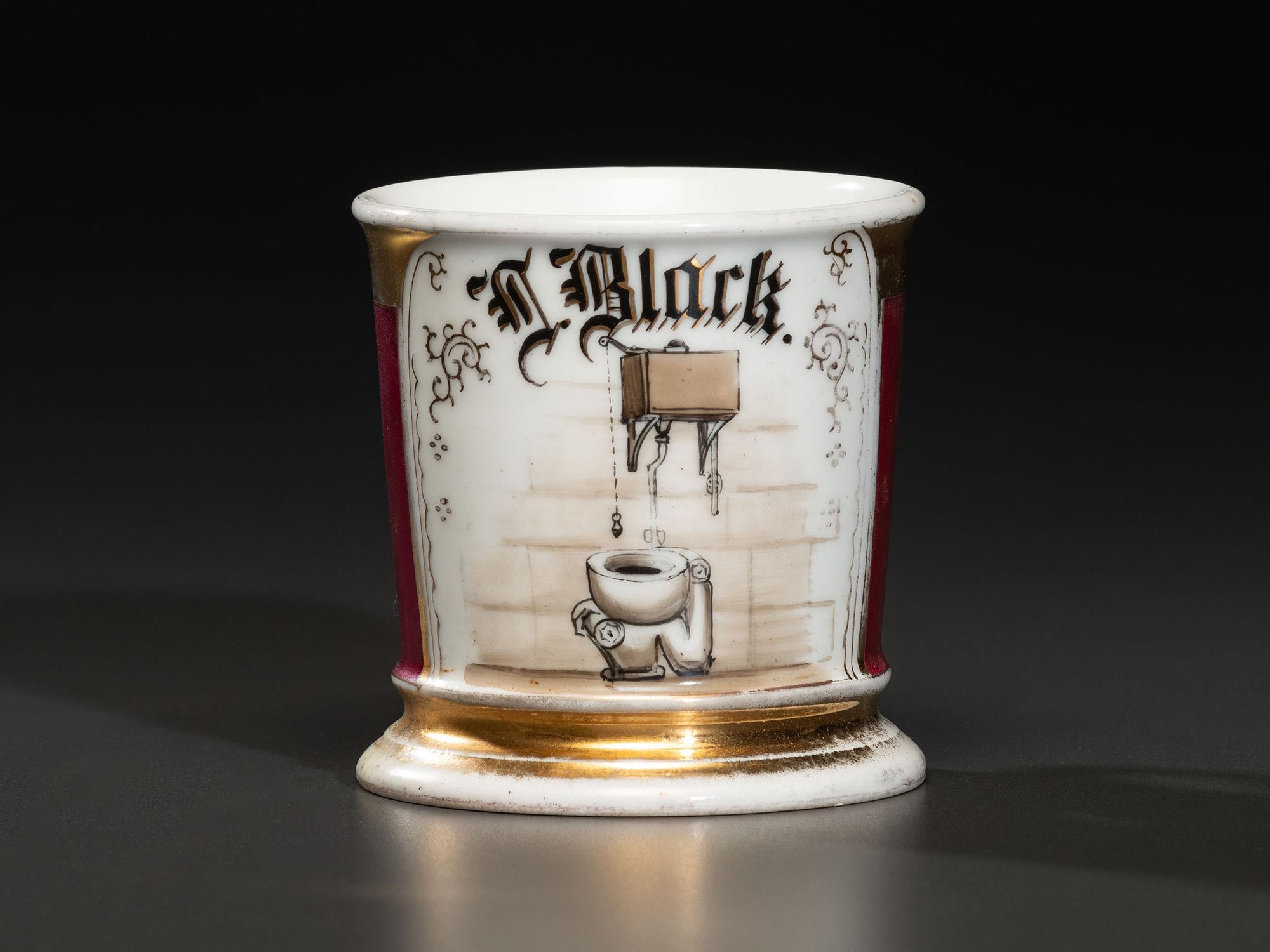 A Plumber's Porcelain Occupational Shaving Mug