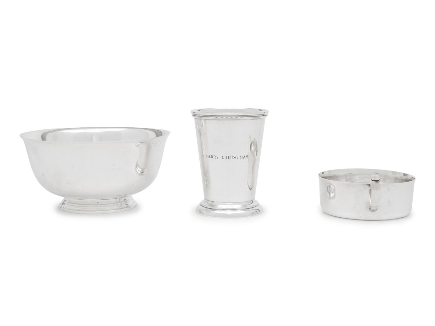 Three Tiffany and Co. Silver Table Articles