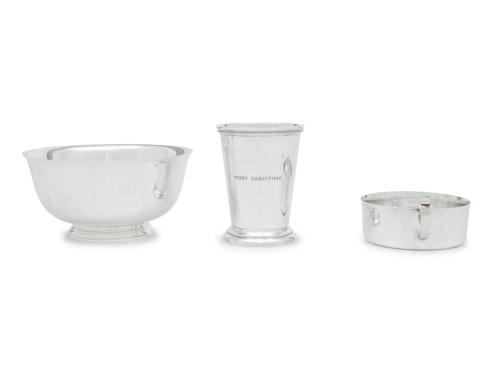 Three Tiffany and Co. Silver Table Articles