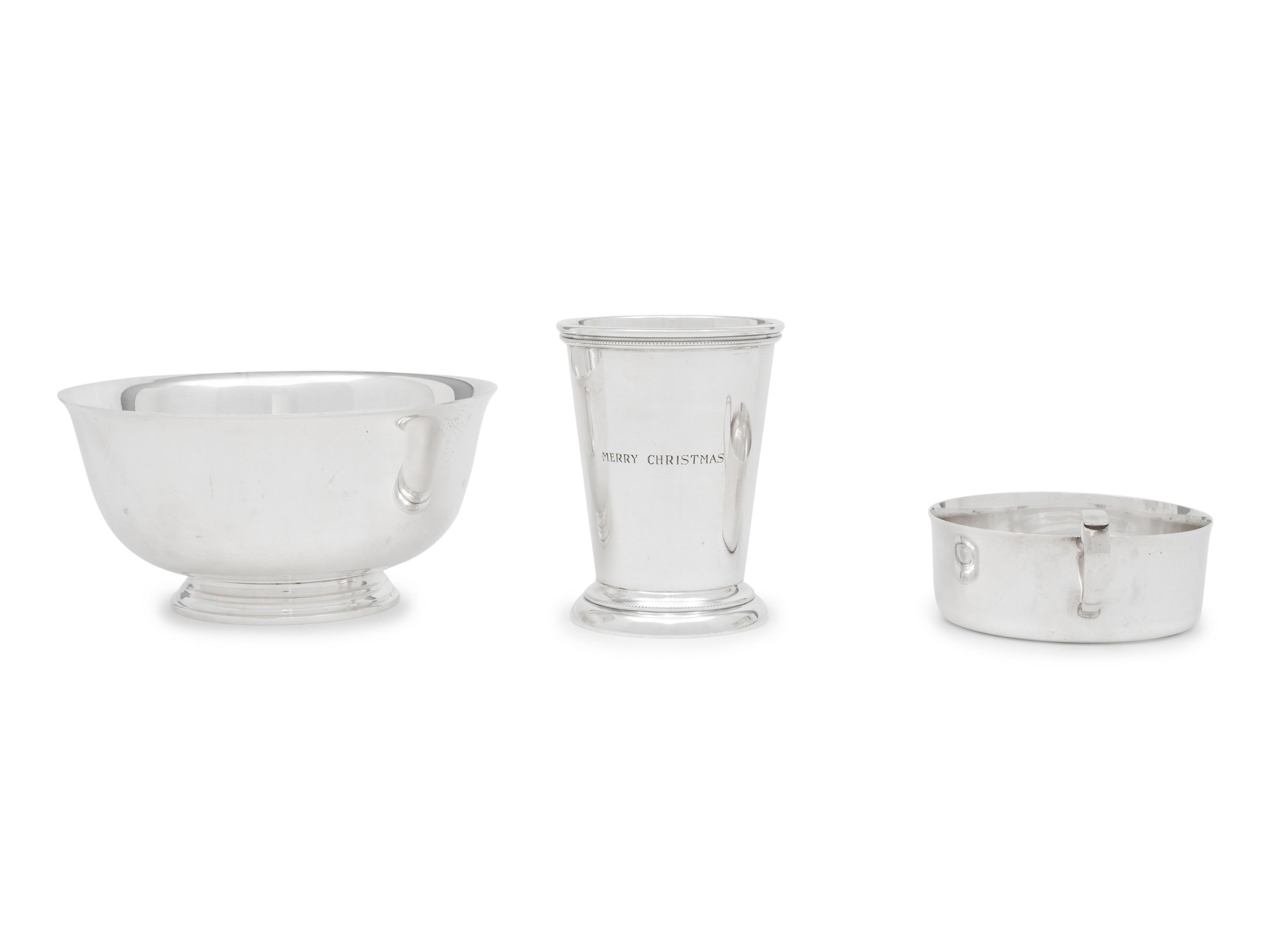 Three Tiffany and Co. Silver Table Articles