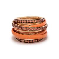 DE GRISOGONO, ORANGE SAPPHIRE AND CERAMIC 'ALLEGRA' RING