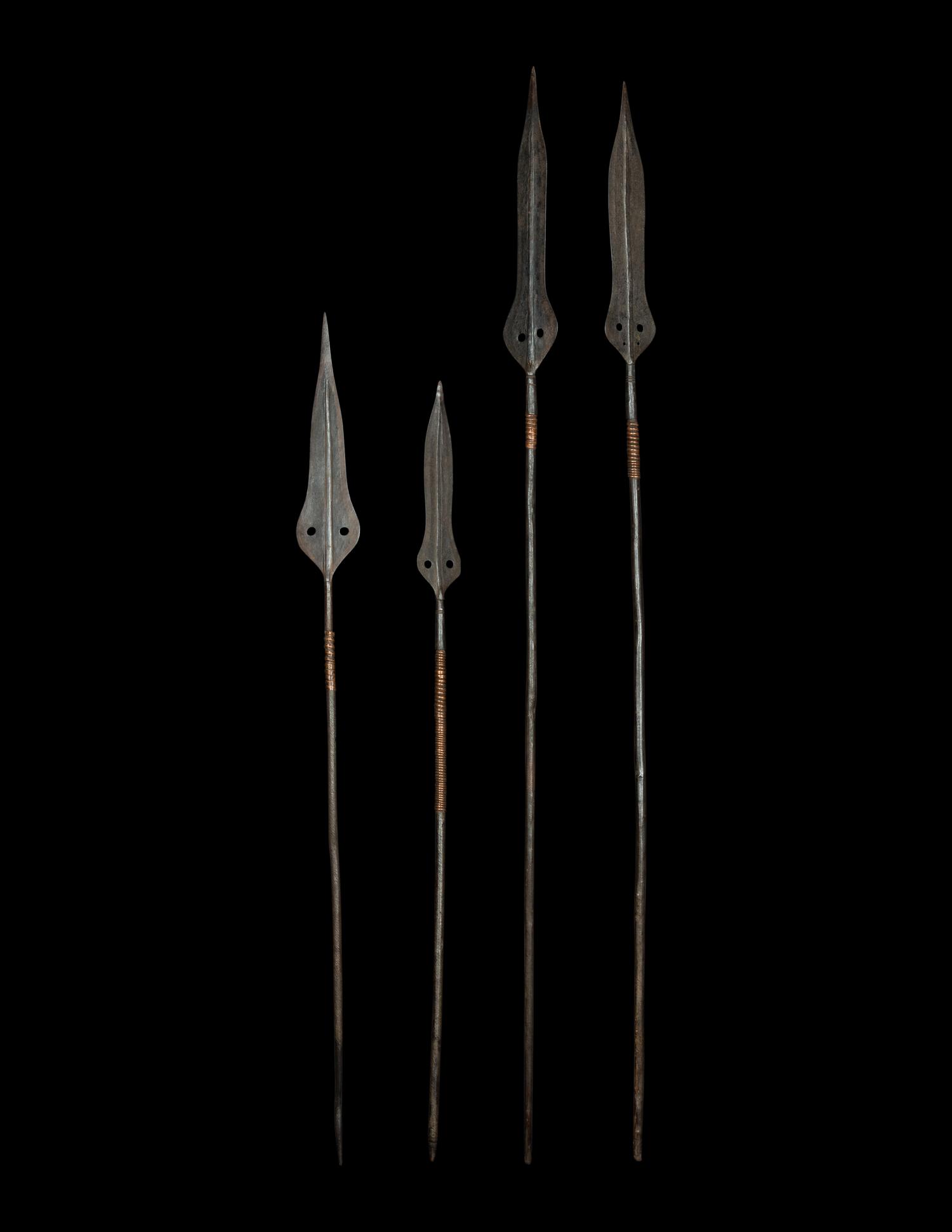 Four Maasai Warrior Spears