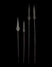 Four Maasai Warrior Spears