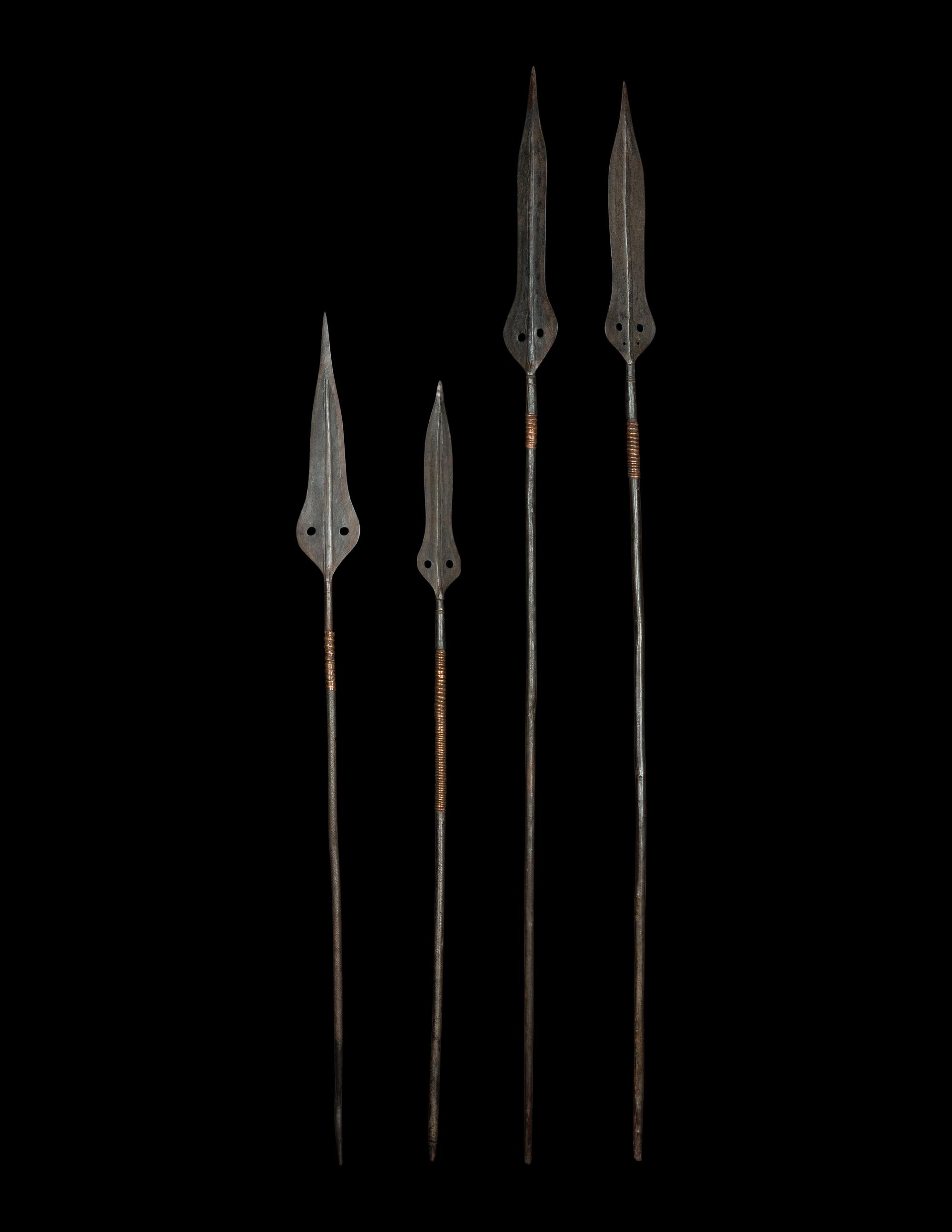 Four Maasai Warrior Spears