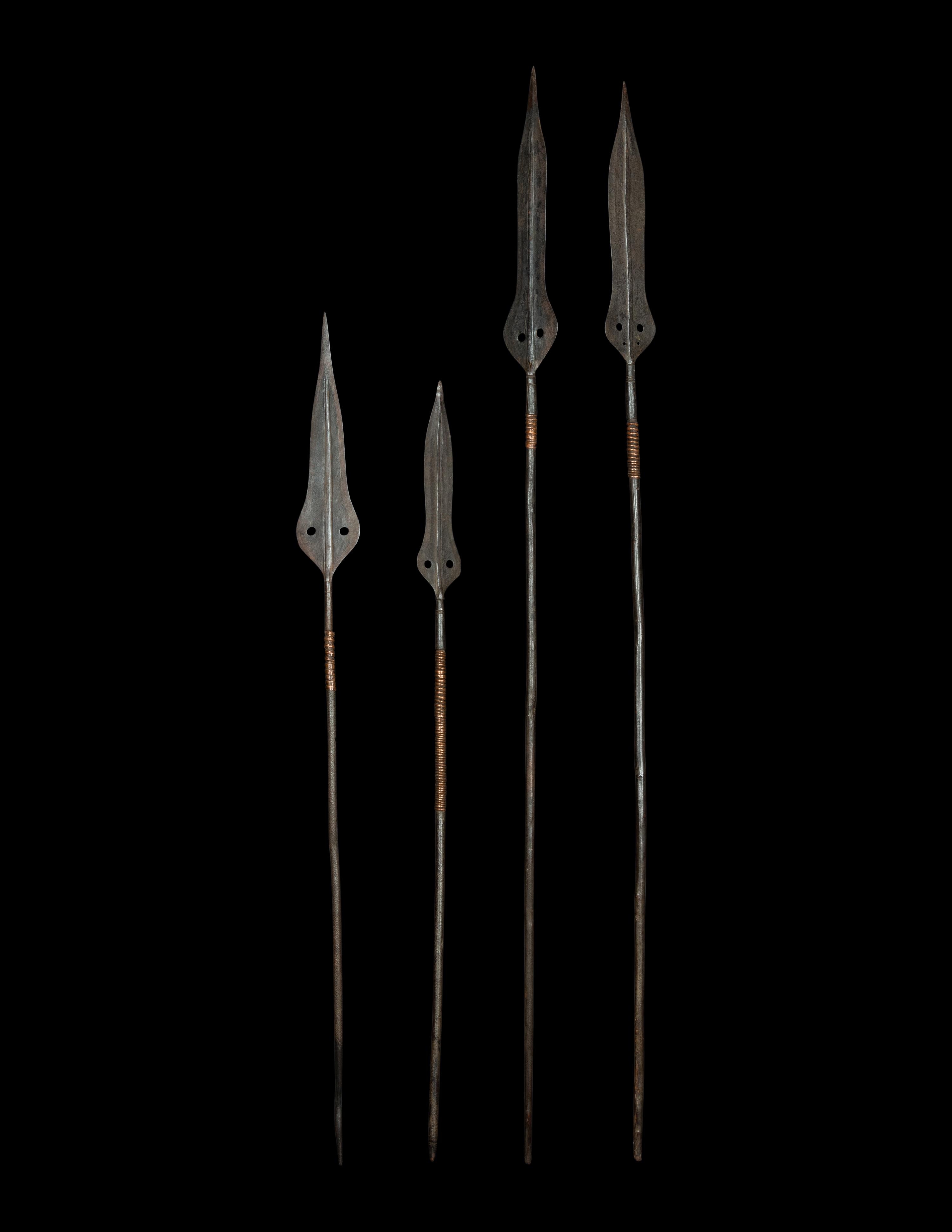 Four Maasai Warrior Spears