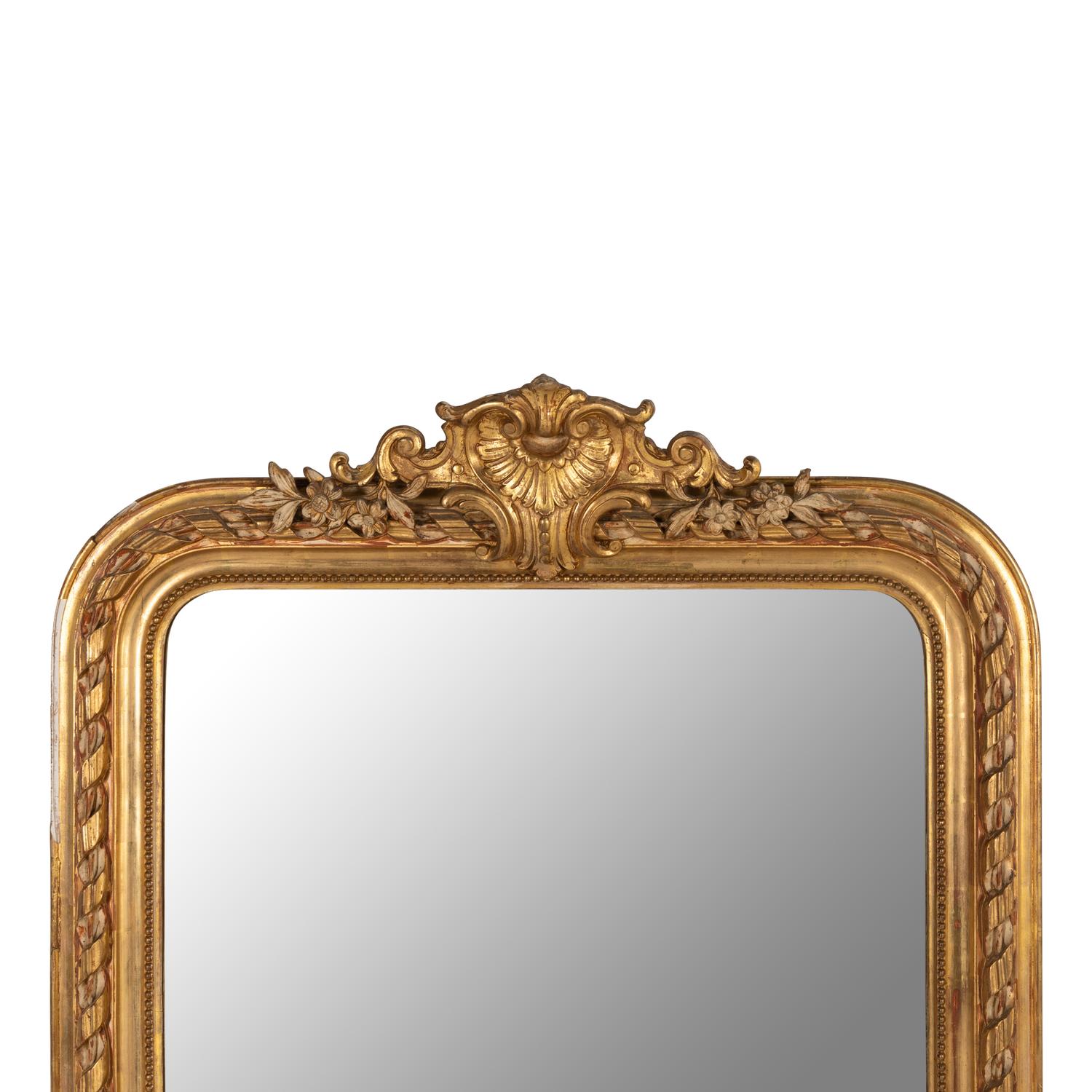 A Louis XVI Style Giltwood Mirror