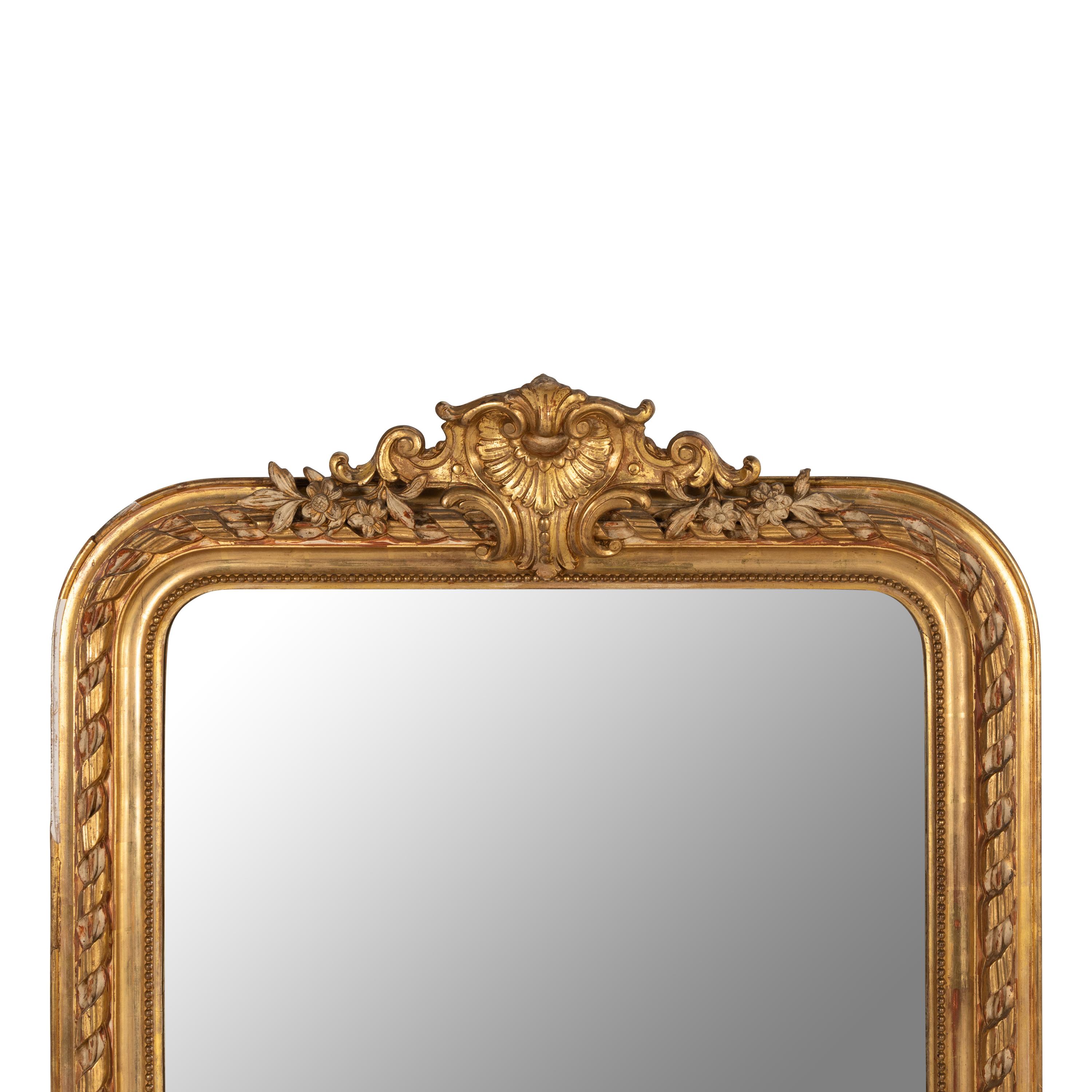 A Louis XVI Style Giltwood Mirror