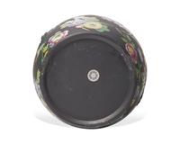 Six Wedgwood Enameled Basalt Capriware Table Articles