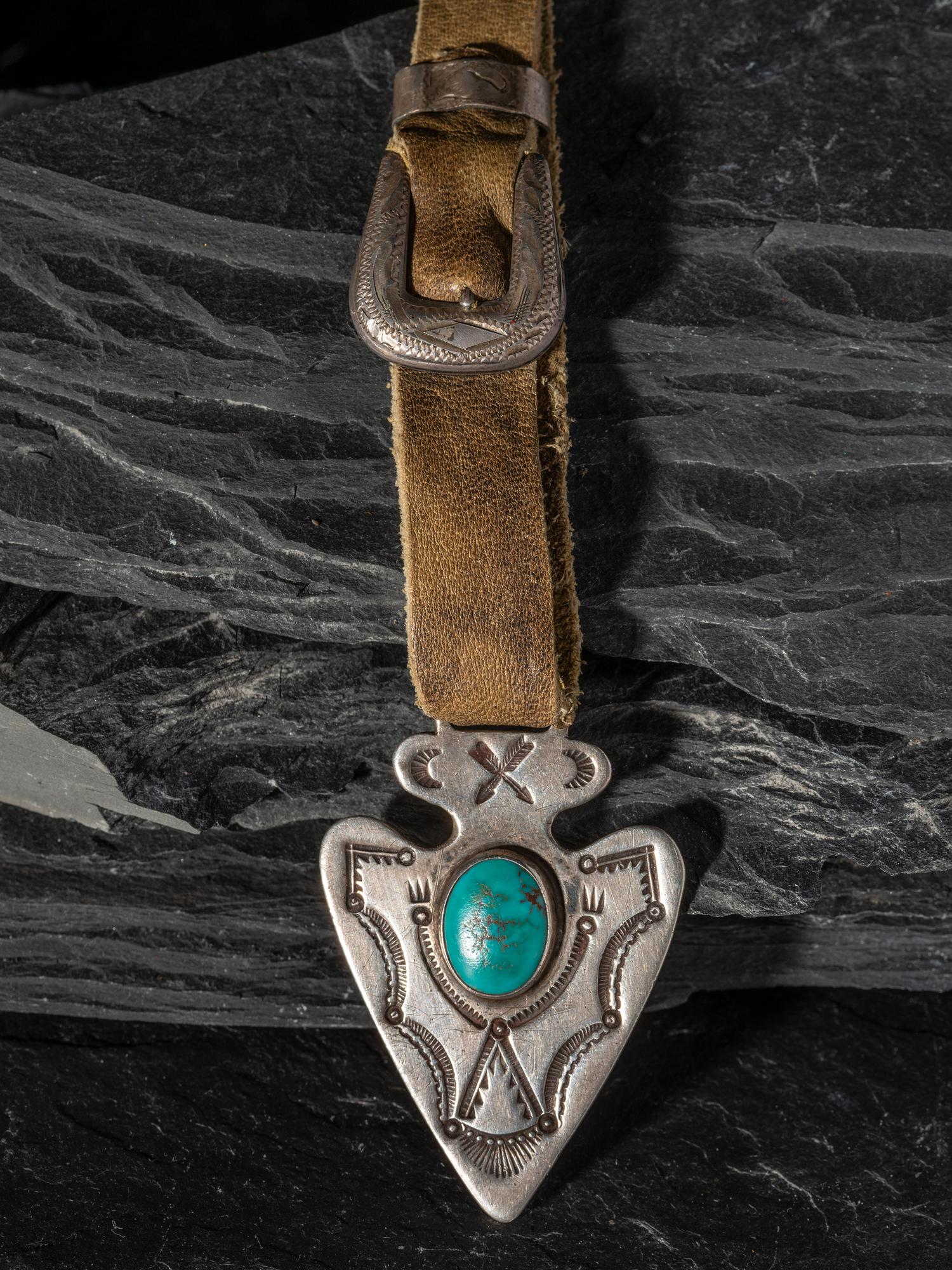 Silver and Turquoise Watch Fob