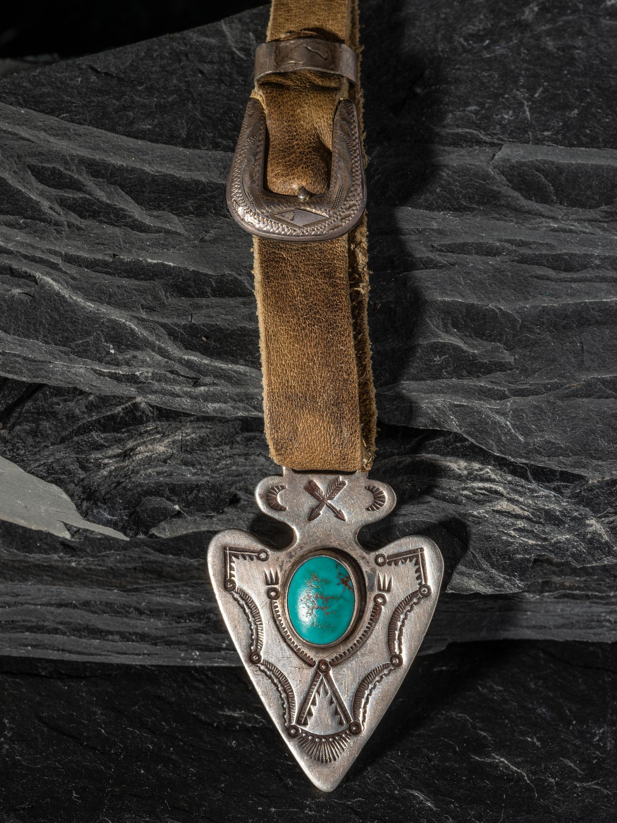 Silver and Turquoise Watch Fob