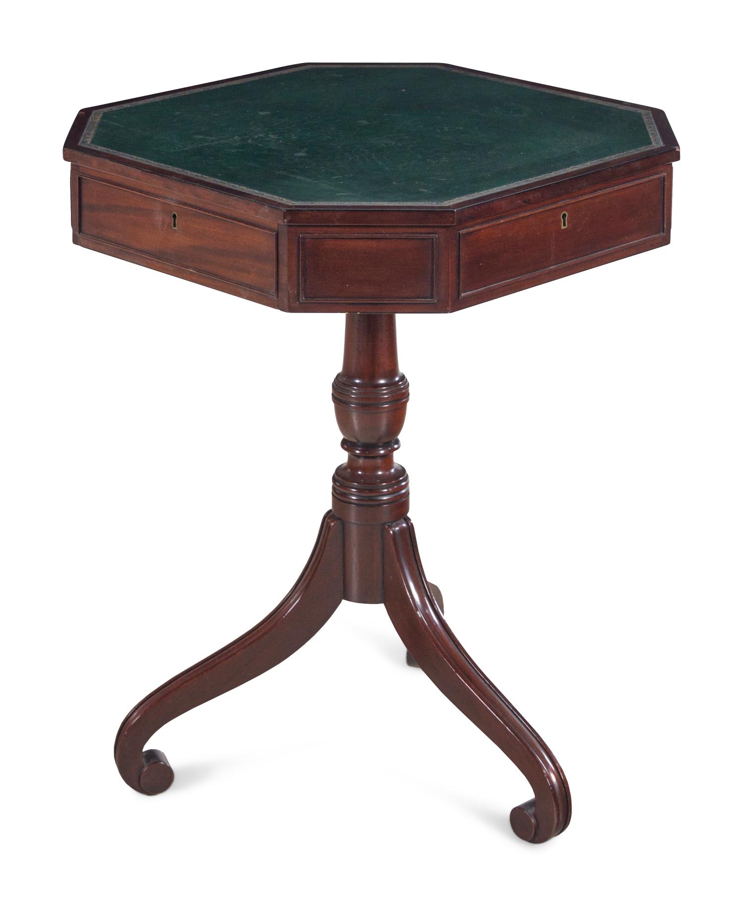 A Regency Style Mahogany Small Writing Table