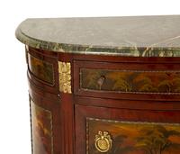 Two French Marble Top Gilt Metal Mounted Side Cabinets