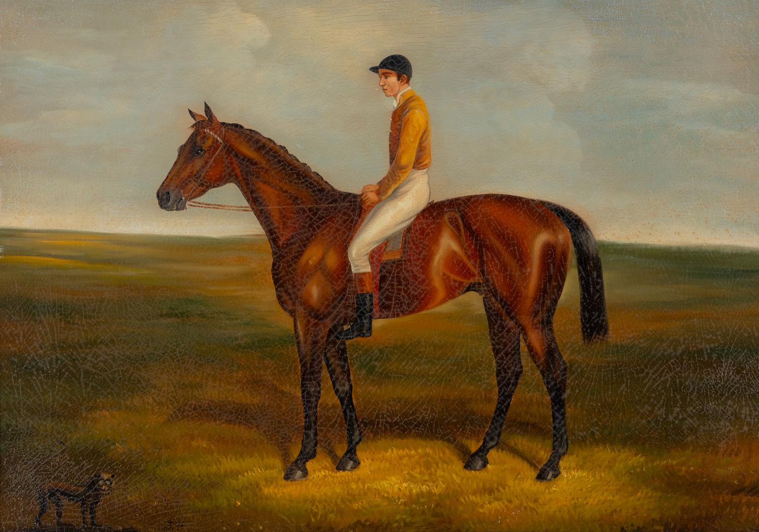 Horse and Jockey, with a Monkey
