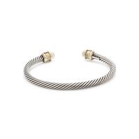 DAVID YURMAN, STERLING SILVER, YELLOW GOLD, CULTURED PEARL AND GEMSTONE 'RENAISSANCE' CUFF BRACELET