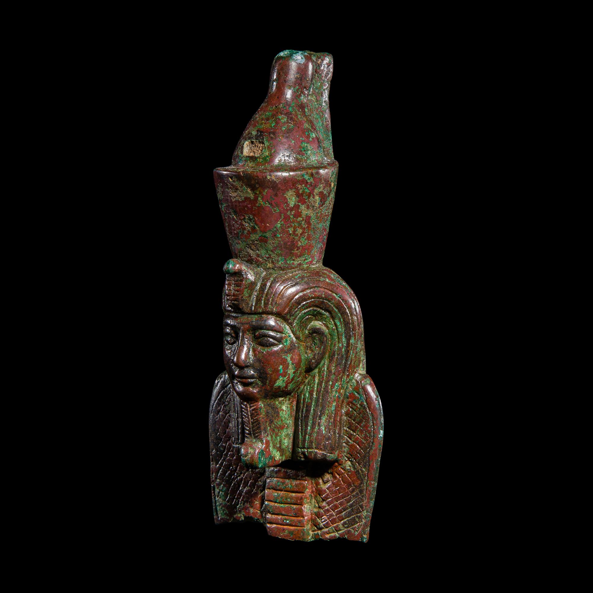 An Egyptian Bronze Fragment of the God Atum as a Snake