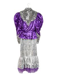 Off-white Women's Nudie-style Suit with Rhinestone and Sequin Floral Embellishments