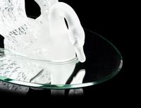 A Lalique Cygne Table Ornament and Mirror Plateau