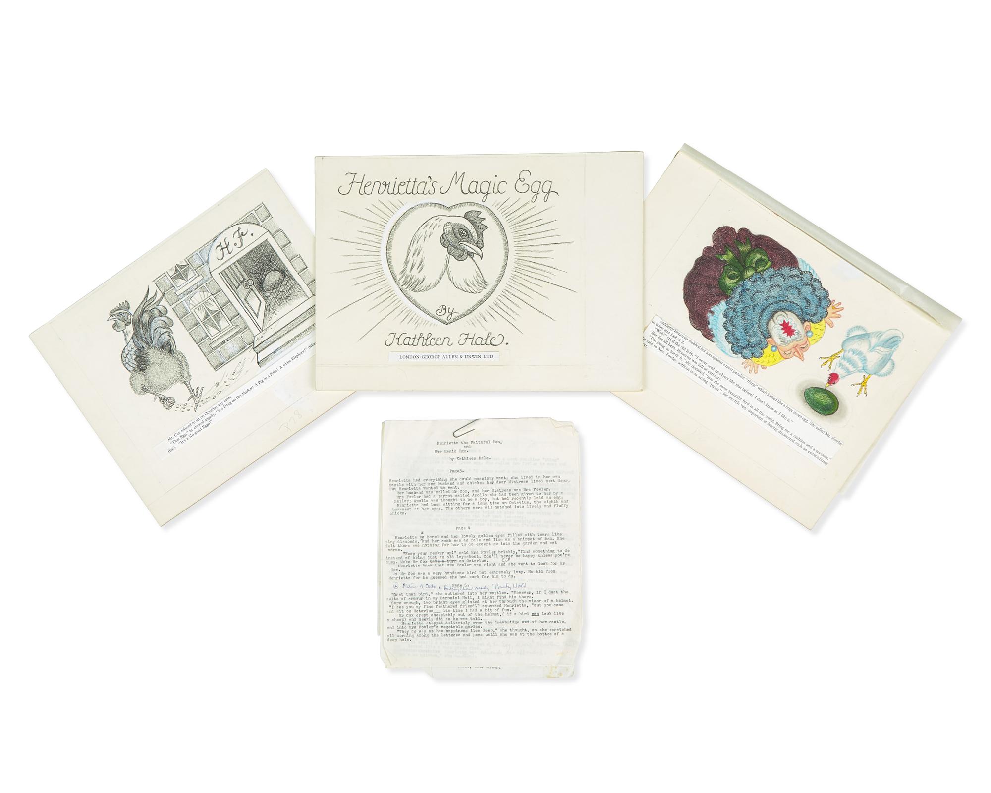 Hale, Kathleen. Original Maquette and Storyboards for "Henrietta's Magic Egg"