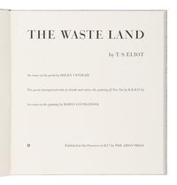 [Fine Press - Arion Press]. Eliot, T.S. (1888-1965). -- Kitaj, R. B. (1932-2007), illustrator. -- The Waste Land . San Francisco: The Arion Press, 2007.