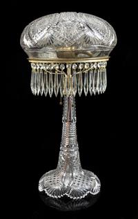 An American Cut Glass Table Lamp