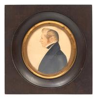 American School 19th Century, A Portrait Miniature Of Captain Albert Jewett Of Portland, Maine