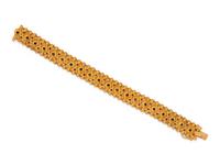 YELLOW GOLD, SAPPHIRE AND RUBY BRACELET