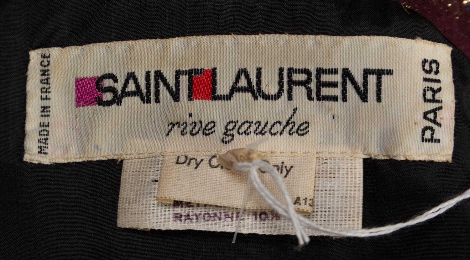 An Yves Saint Laurent Multicolor Metallic Floral Jacket, Size 42.