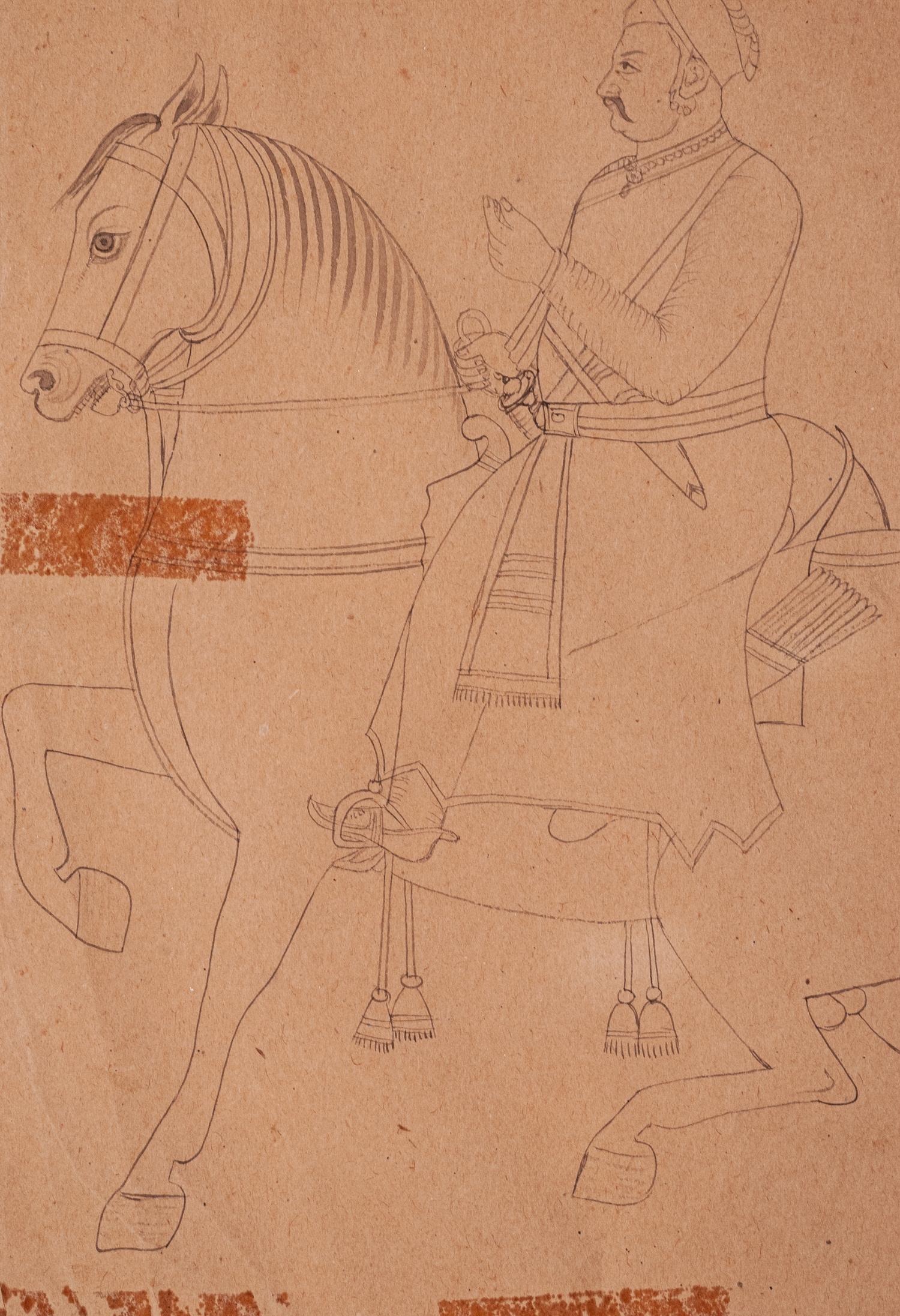Four Indian Miniature Drawings