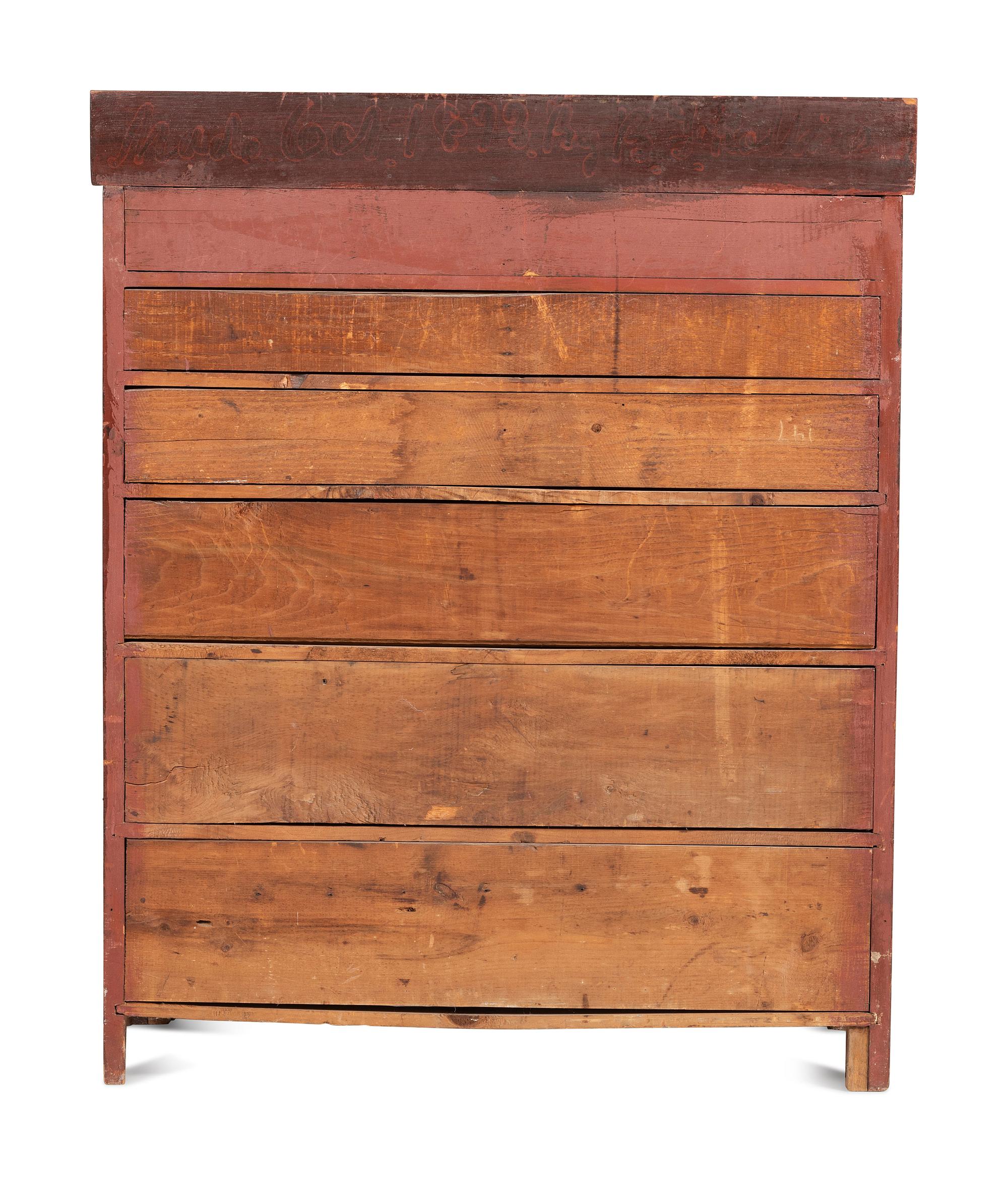A Classical Grain Painted Nine-Drawer Chest of Drawers