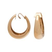 YELLOW GOLD HOOP EARCLIPS
