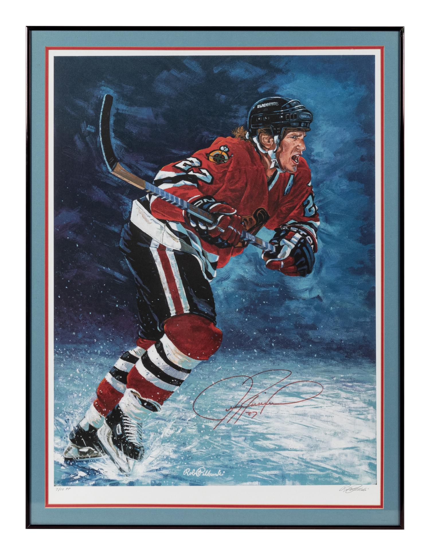 A Group of Chicago Blackhawks Signed Autograph Items,