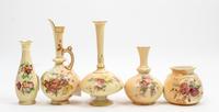 Five Worcester Porcelain Articles Height of tallest 7 3/4 inches. — 1893, 1904, 1910, 1902, AND 1910