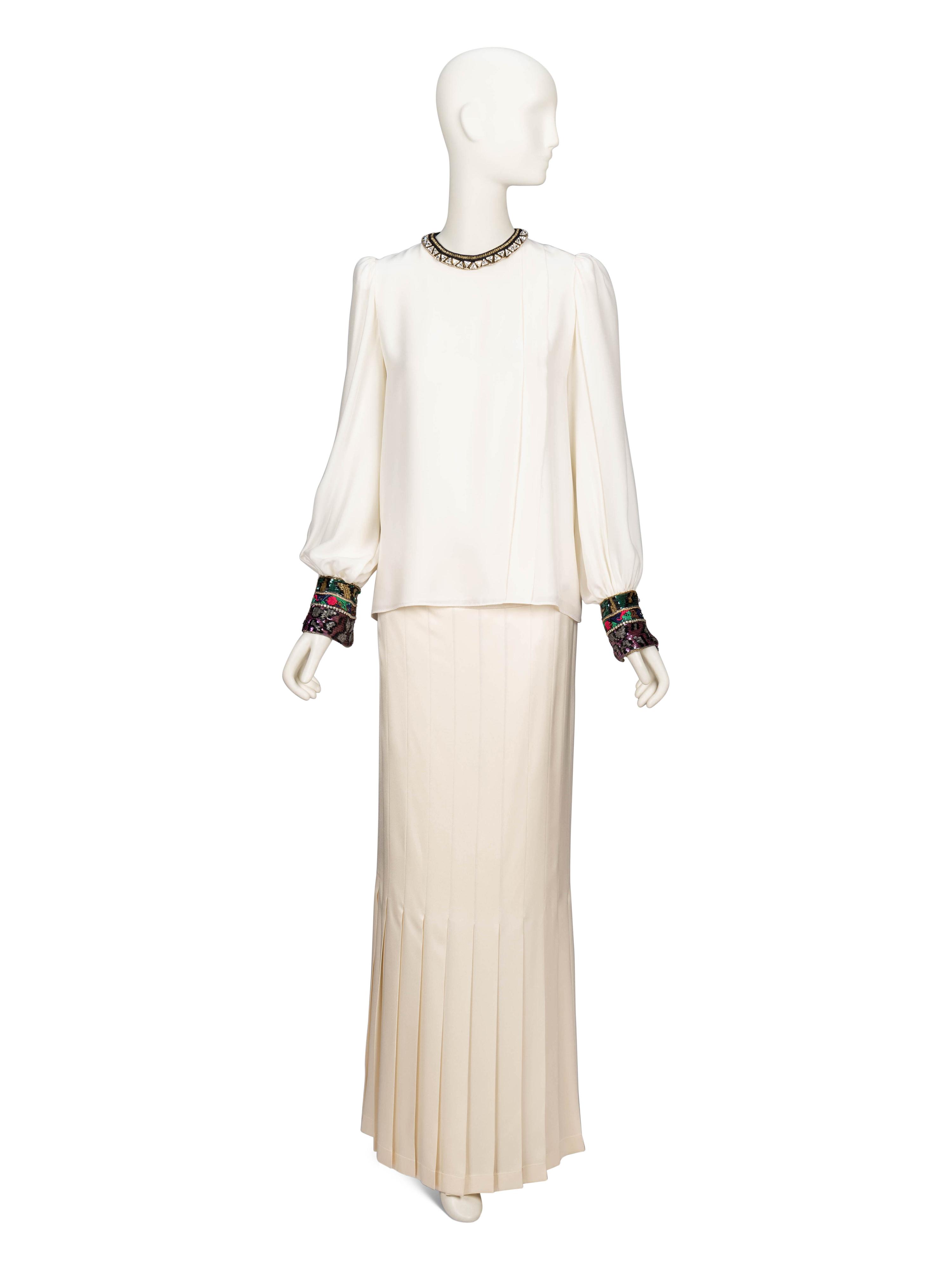 Two Vintage Silk Blouses & A Chanel Silk Skirt