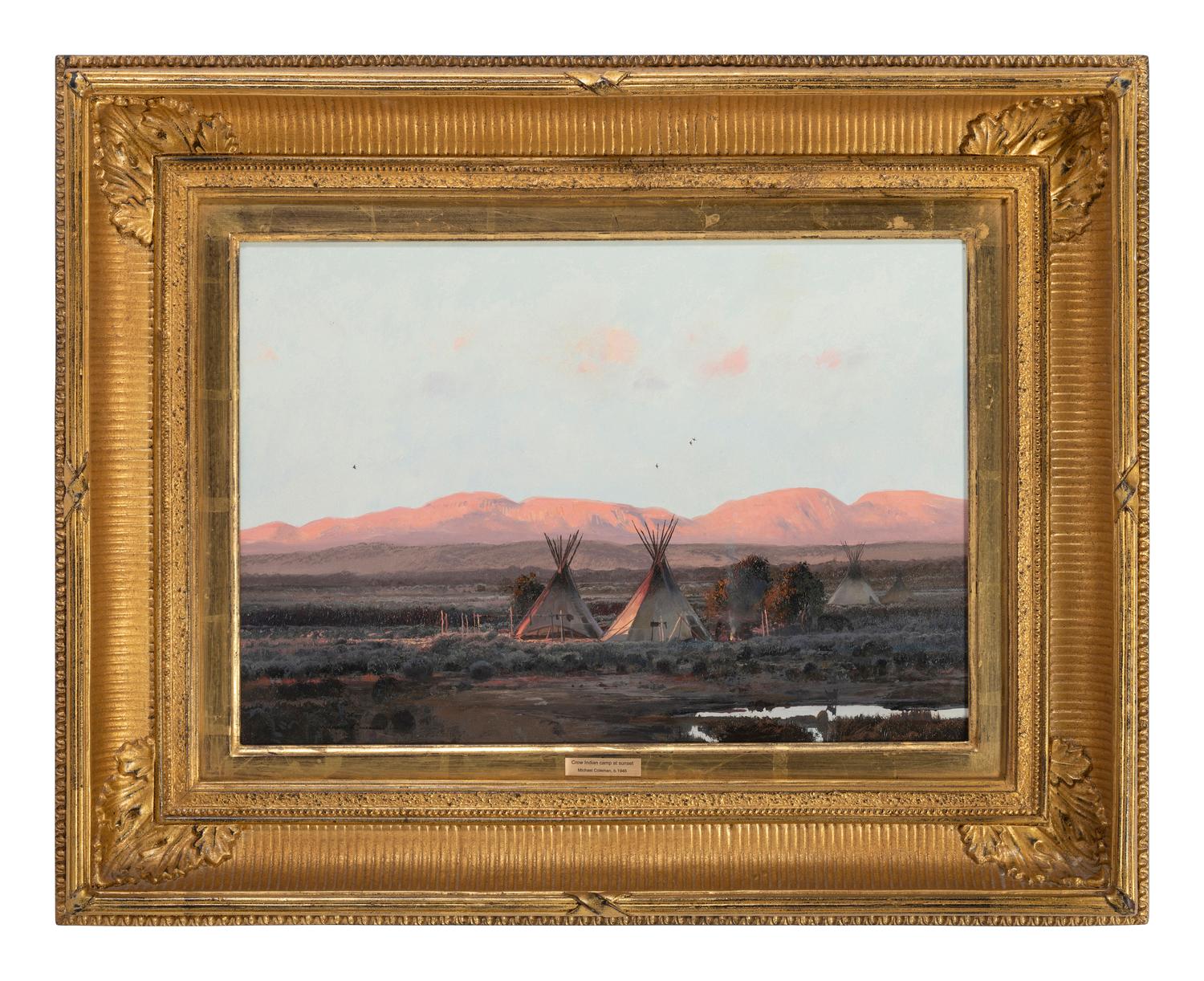 Crow Indian Camp at Sunset
