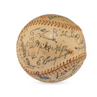 A 1934 Chicago Cubs Team Signed Autograph Baseball Featuring Kiki Cuyler and Gabby Hartnett (Beckett Authentication Services)