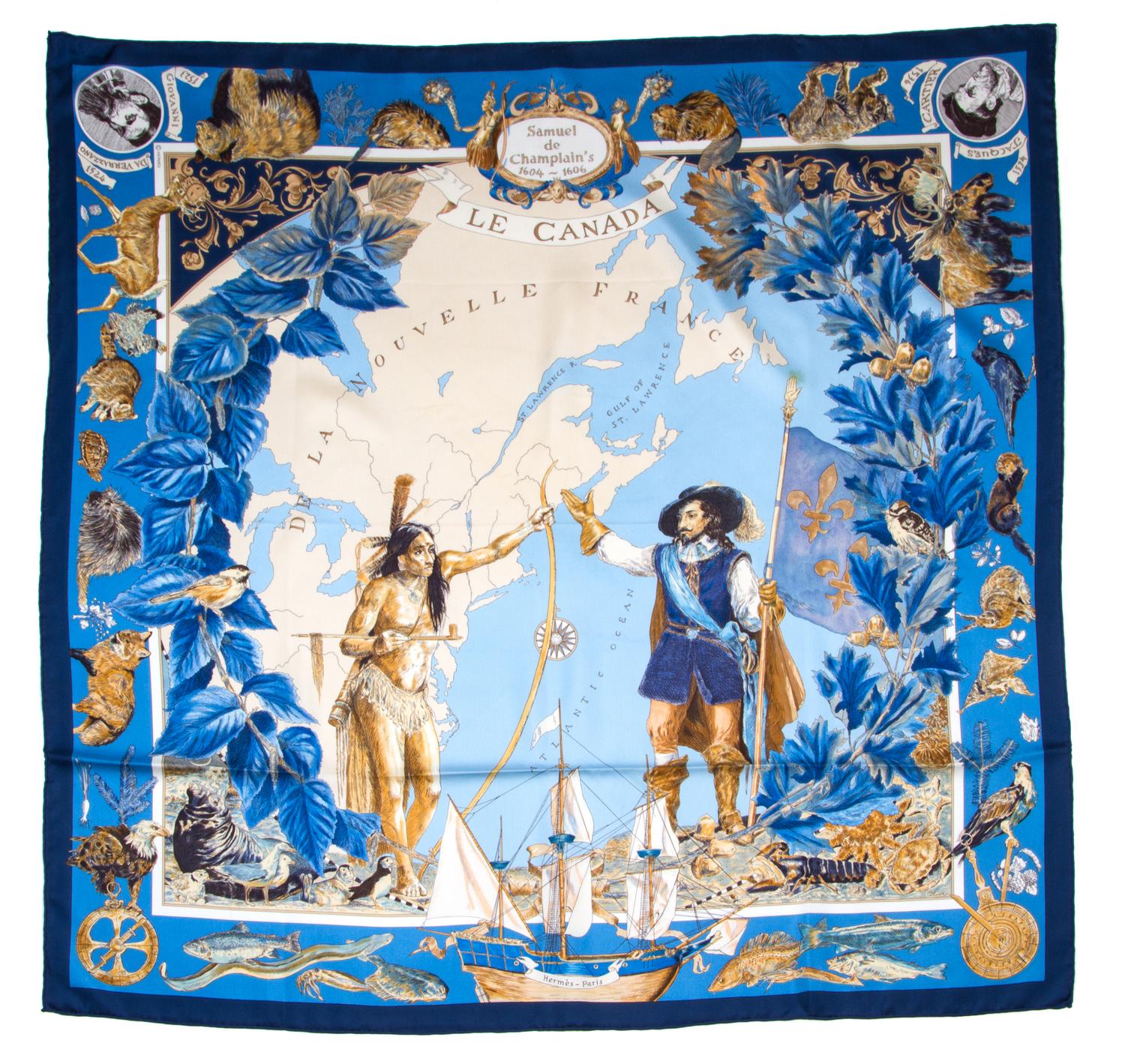 An Hermes 90cm Silk Scarf, 36" x 36".