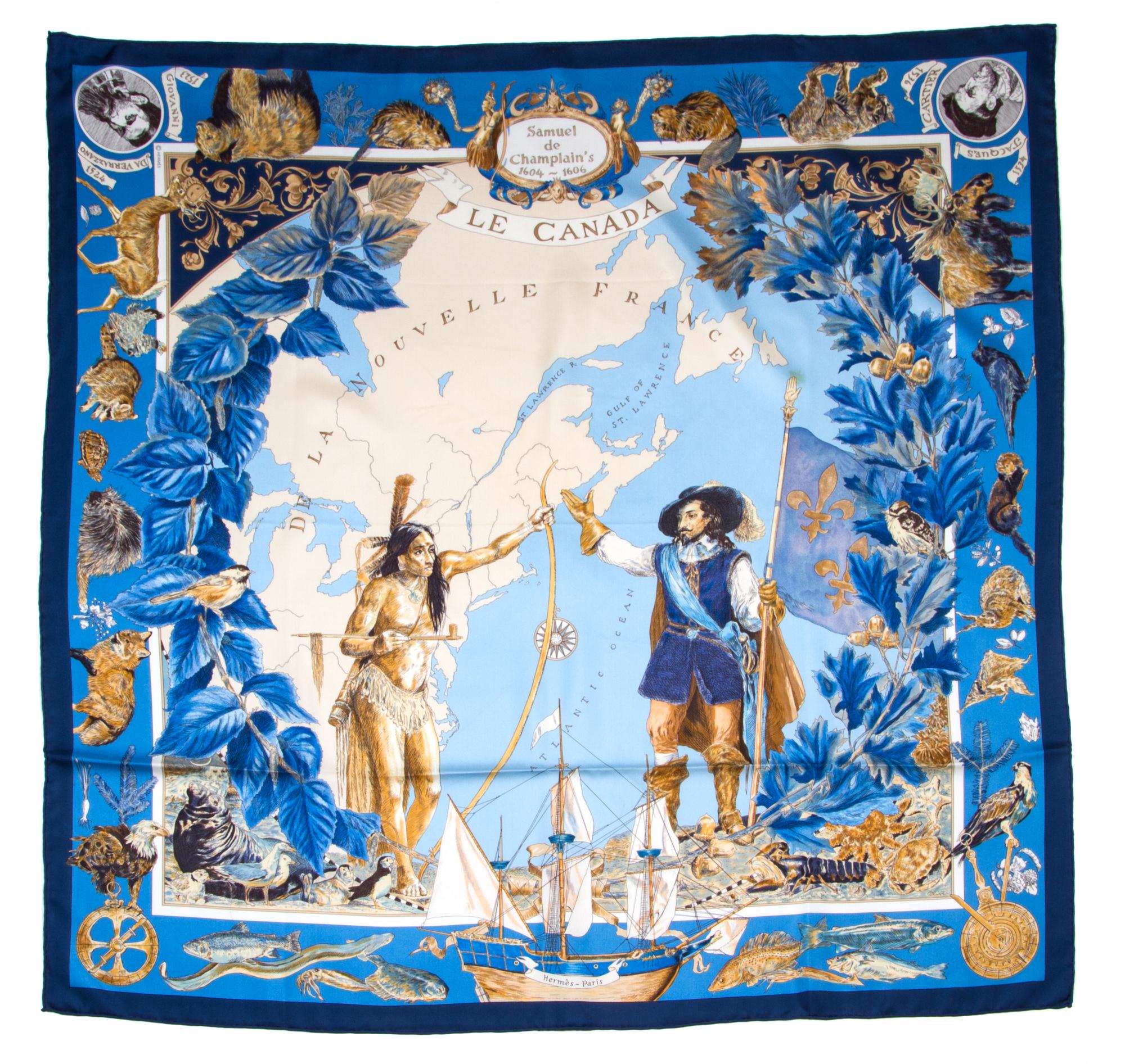 An Hermes 90cm Silk Scarf, 36" x 36".