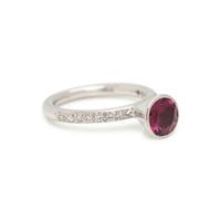 GARNET AND DIAMOND RING