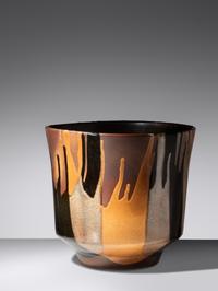 Drip-Glaze Planter Pottery Craft, USA