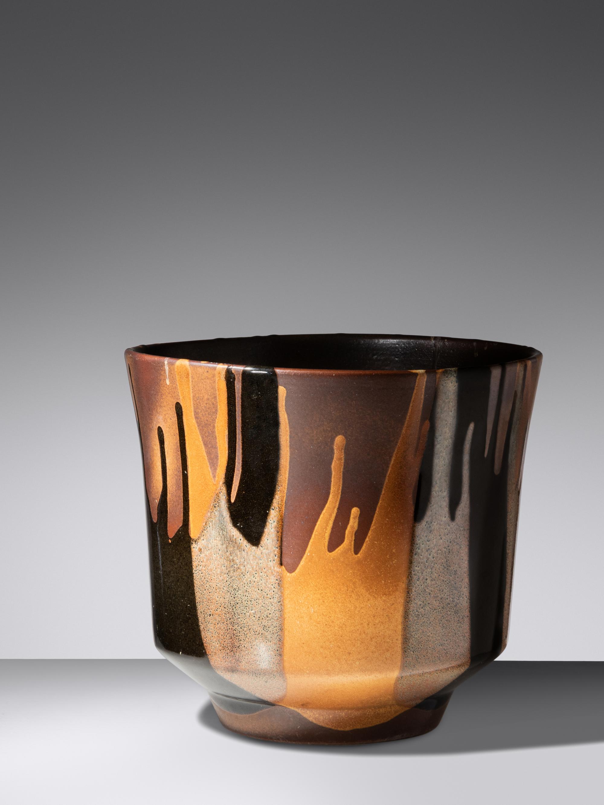 Drip-Glaze Planter Pottery Craft, USA