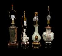Four Chinese Ceramic Lamps