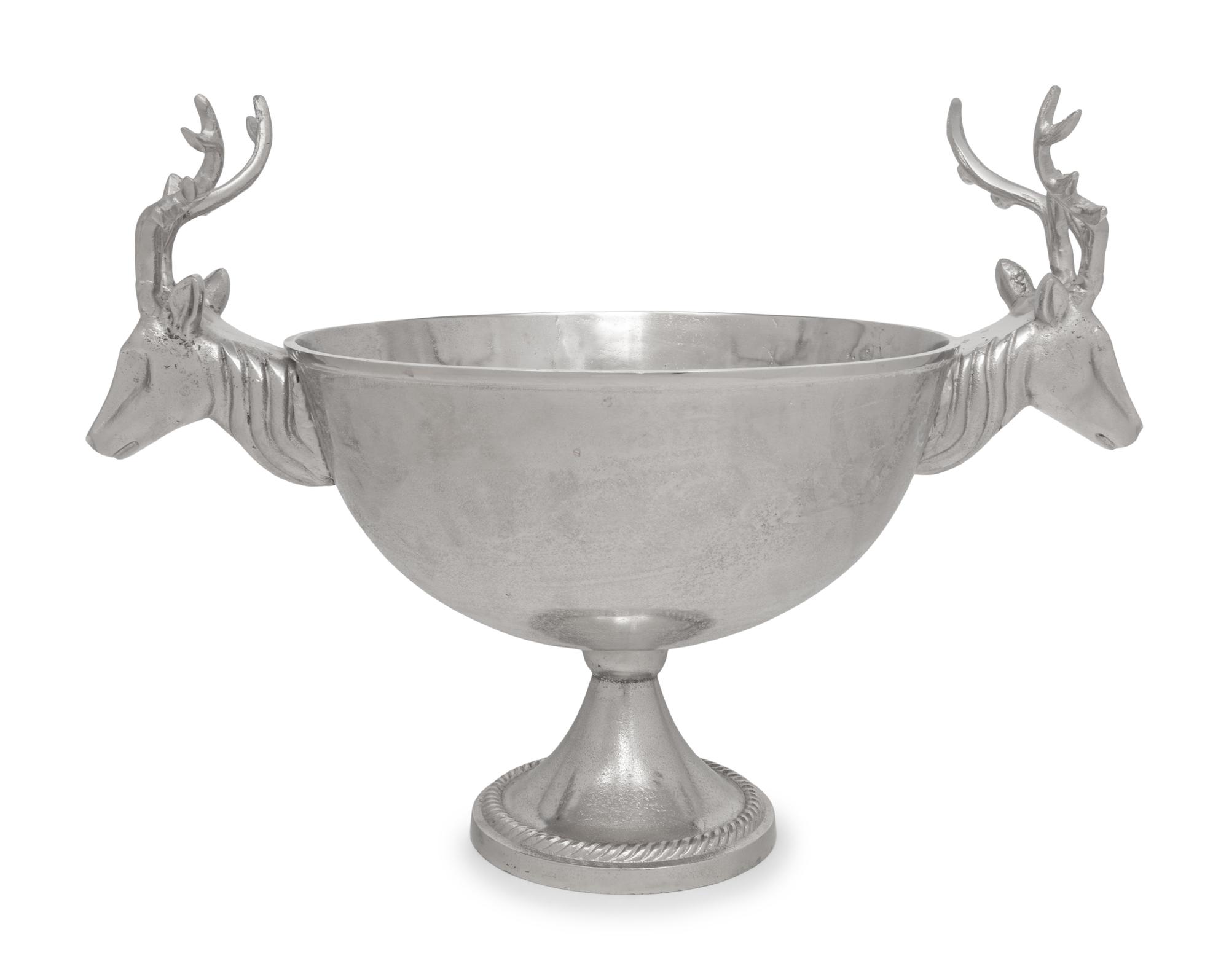 Three Stag-Theme Cast Metal Bottle Coolers