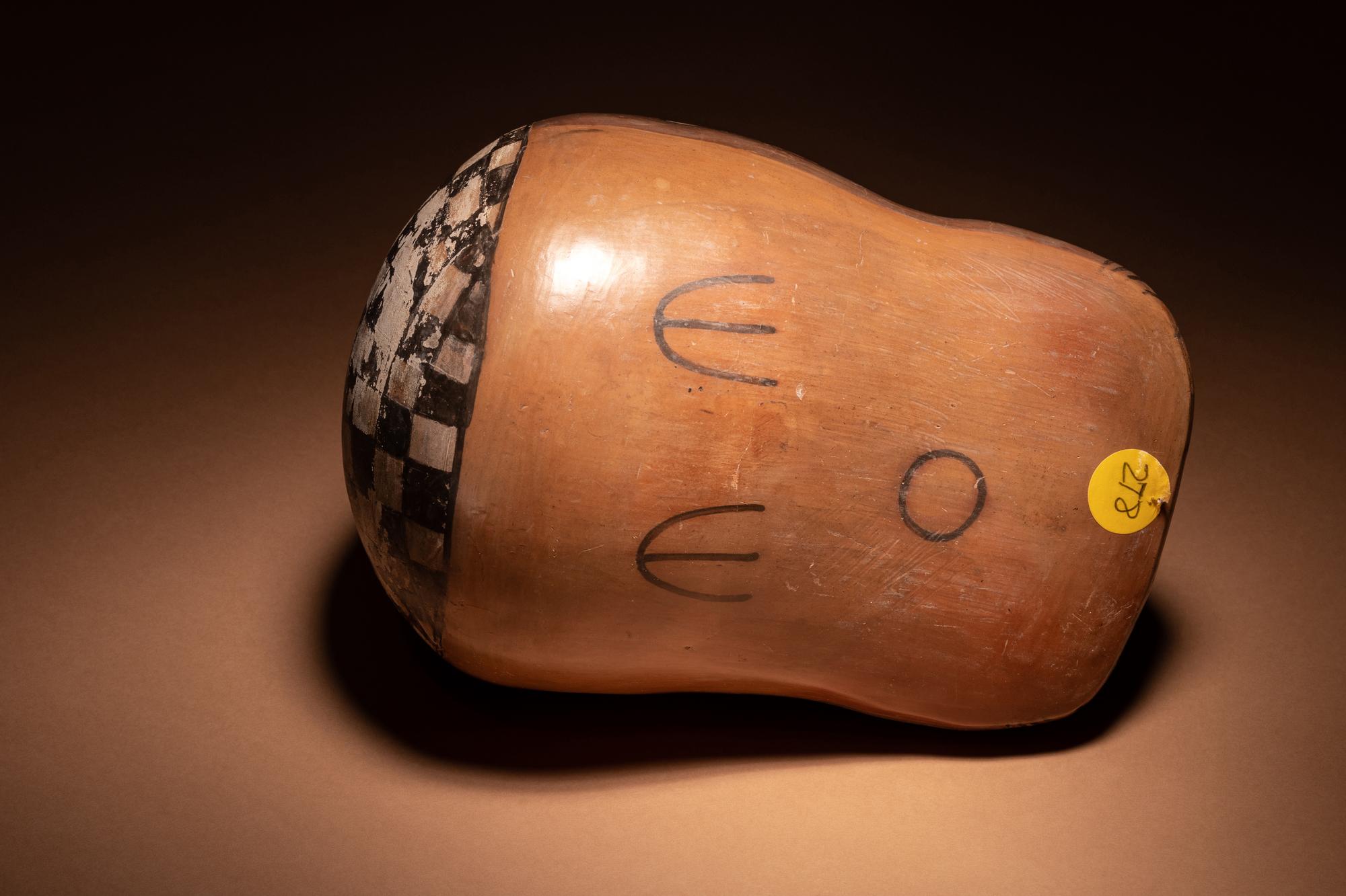 A Nazca Polychrome Terracotta Bird Stirrup Vessel