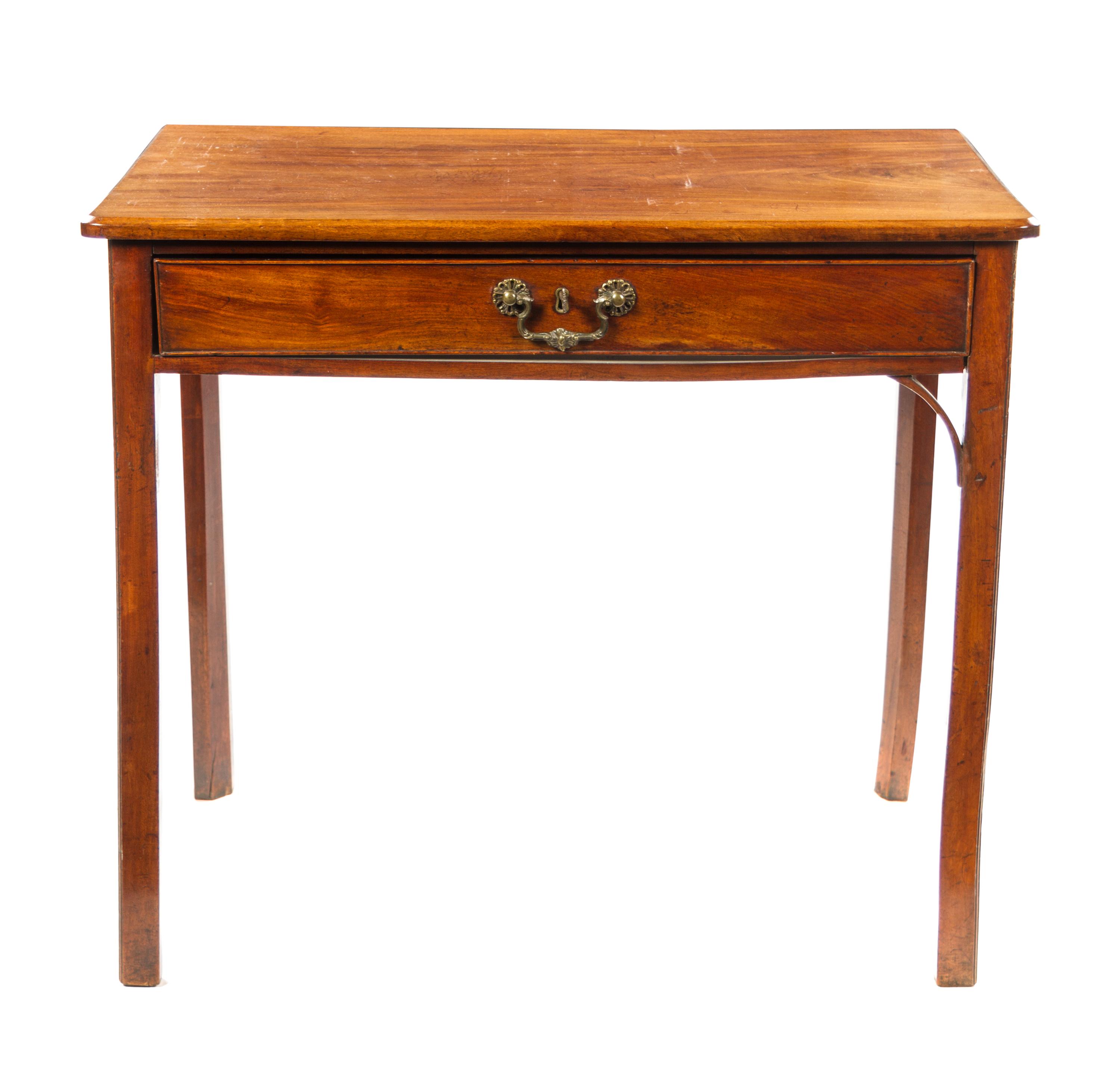 A George III Mahogany Writing Table Height 28 x width 31 3/4 x depth 19 5/8 inches. — 19TH CENTURY